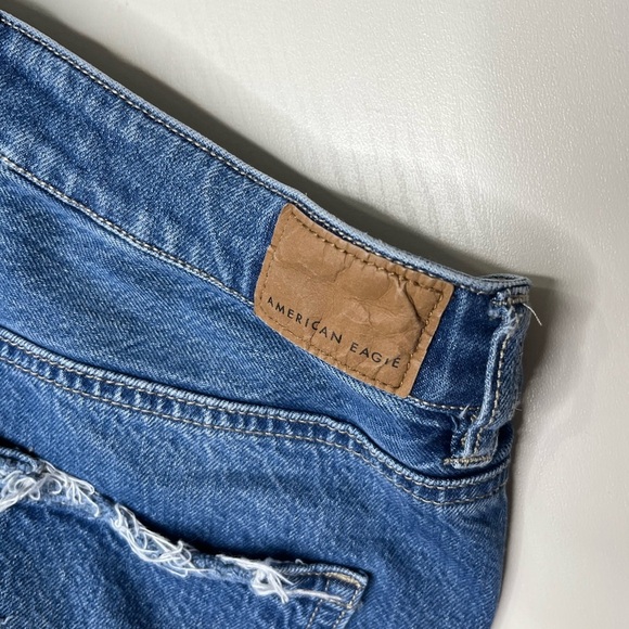 American Eagle Outfitters Blue Boyfriend Jeans Raw Hem - Picture 5 of 6